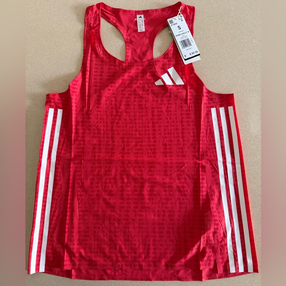 Adidas 2025 pro women’s uniform Red Singlet with White Logo